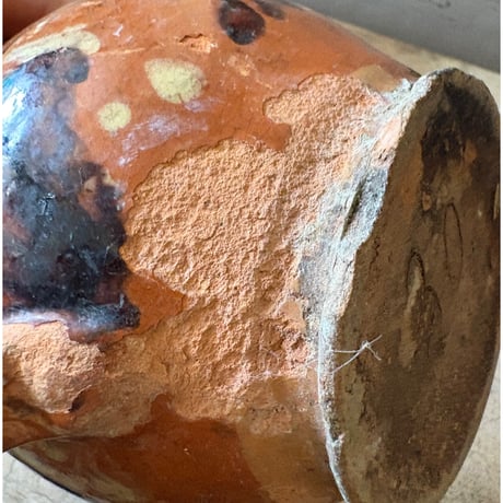 暖炉で育った黄釉のピシェ/1800年代初頭FRANCE/