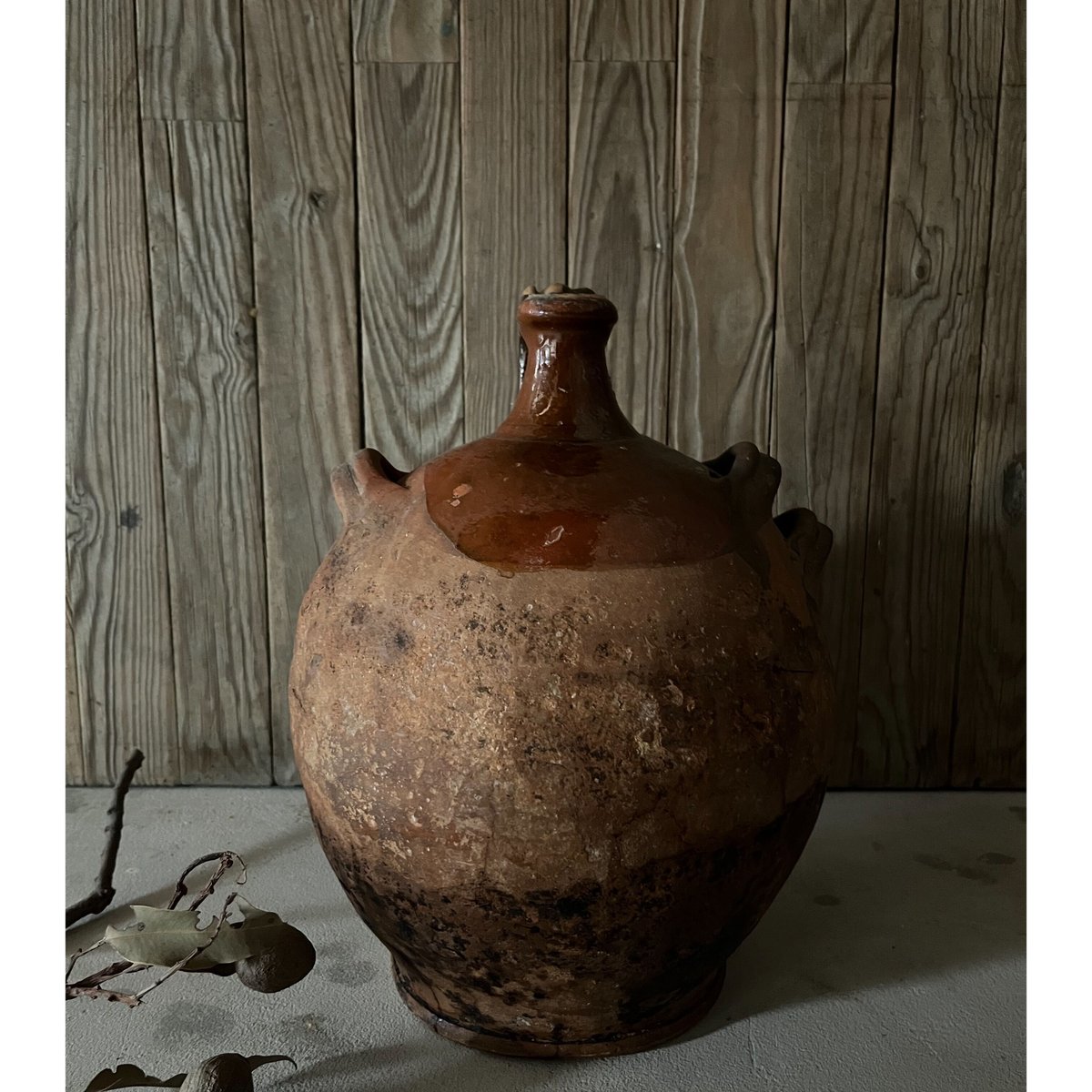 陶器製壺 アンティーク調 陶器製壺 アンティーク調 約50センチ陶器製 壺 花瓶 レトロ