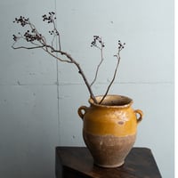 とろり黄釉のコンフィポット・H23.5cm/ゴッホのひまわり