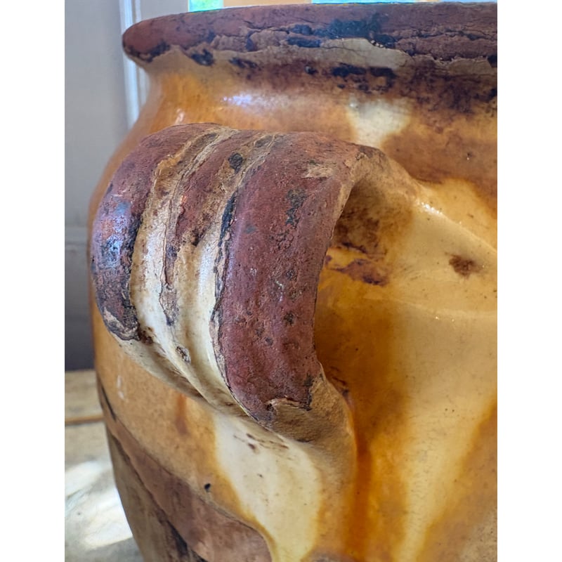 大きな黄釉のコンフィポット・ゴッホのひまわりH31cm | BOLT antique