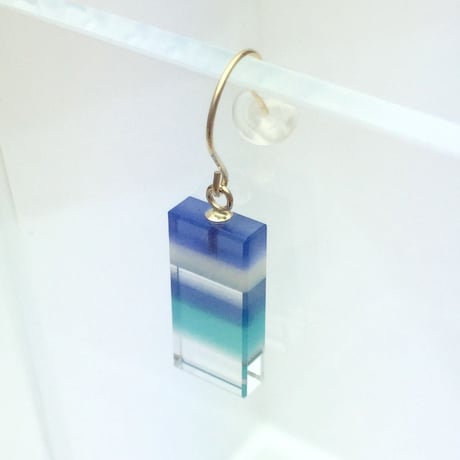 bisoa 縞々PIERCE  BLUE  / 0.5PAIR