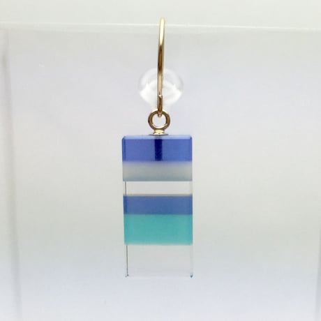 bisoa 縞々PIERCE  BLUE  / 0.5PAIR