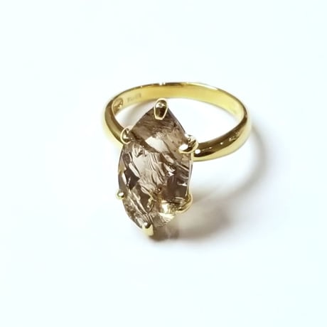 bisoa MARQUIS RING smoky quartz