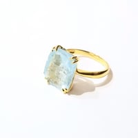 bisoa SQUARE RING  aquamarine