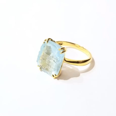 bisoa SQUARE RING  aquamarine