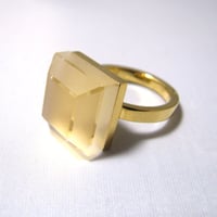 118 Matte&Clear Ring  Square