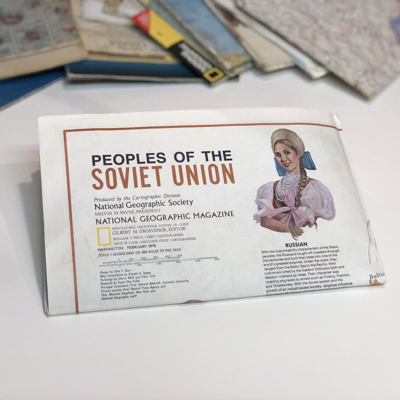 National Geographic社古地図[ソビエト連邦 PEOPLES OF THE S National Geographic社古地図[ソビエト連邦 PEOPLES OF THE S