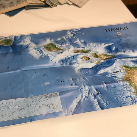 National Geographic社地形図［HAWAII 1995年製］
