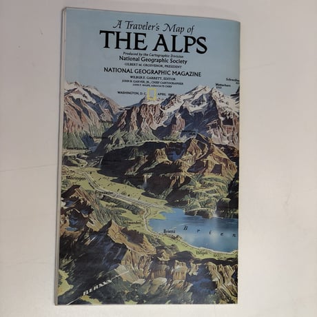 National Geographic社 地形図［THE ALPS1985年製］