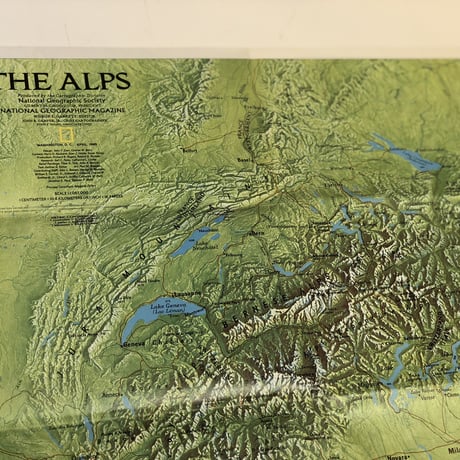 National Geographic社 地形図［THE ALPS1985年製］