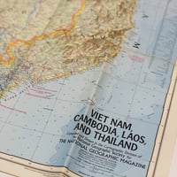 National Geographic社古地図［Vietnam,Cambodia,Laos,Thailand1967年製］