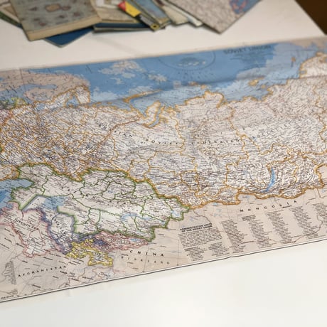 National Geographic社古地図［ソビエト連邦 PEOPLES OF THE SOVIET UNION1976年製］