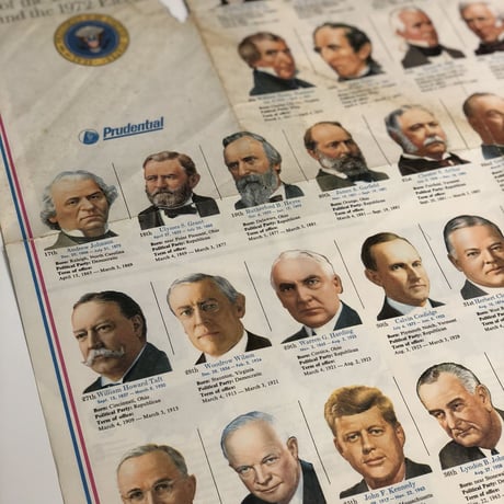 National Geographic社［アメリカ合衆国大統領一覧1972年製］