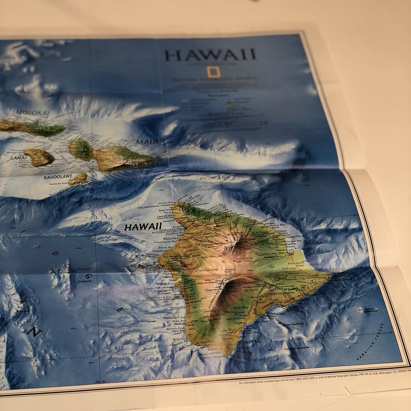 地図・旅行ガイド GOGO HAWAII ハワイ地図 水彩イラスト HI ハワイ諸島 ハワイ地図アート