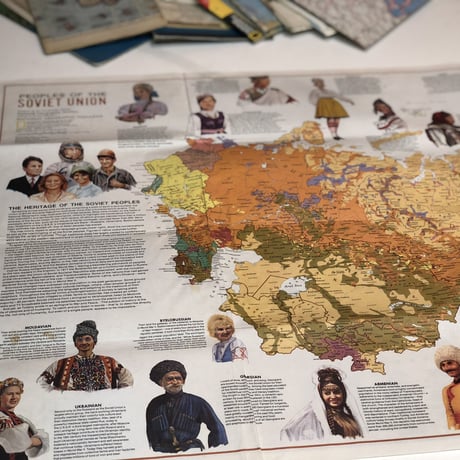 National Geographic社古地図［ソビエト連邦 PEOPLES OF THE SOVIET UNION1976年製］