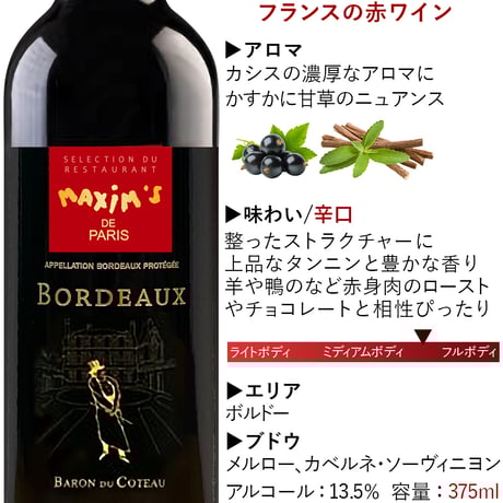 翌日配達 ホワイトデー お返し 赤ワイン チョコ ワイン ギフトセット マキシム・ド・パリ フランス ボルドー 辛口 375ml メルロー カベルネ スイーツ ベルギー ミルク チョコレート