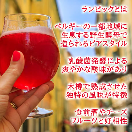 誕生日 記念日 花 プリザーブドフラワー 一輪 バラ 赤 ギフト ビール ベルギー フルーツビール チェリー さくらんぼ ランビック 250ml ワイルドエール  ギフト包装付き 翌日配達 送料無料