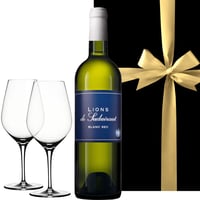 ワイン 結婚祝い 銀婚式 ペアグラス付き 白ワイン ギフトセット フランス ボルドー 辛口 750ml ソーテルヌ ドイツ シュピゲラウ ワイングラス 2脚 割れにくい お祝い