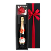 誕生日 記念日 バラ【シャンパンとハンカチのギフト】フランス「マキシム・ド・パリ・ブリュット」辛口 375ml ハーフボトル タオルハンカチ 誕生日 女性