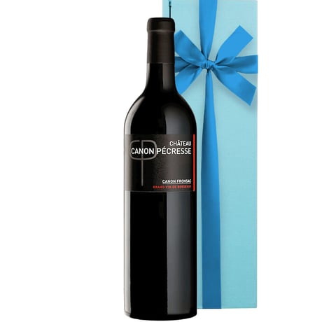 誕生日 御祝 ワインギフト フランス・ボルドー地方の赤ワイン 「シャトー・カノン・ペクレス」750ml ギフト箱 リボン付き メッセージカード 送料無料