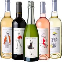 【送料無料】ワイン 飲み比べ 5本セット フランス 赤 白 ロゼ スパークリング オレンジ ワイン 750ml  メッセージカード ホームパーティー 家飲み  ホワイトデー