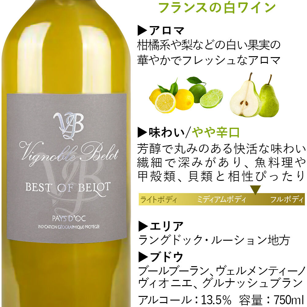 お中元 お酒 紅白 ワインセット 南フランス『ドメーヌ・ベロ』赤白