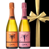 誕生日 御祝 おしゃれ セット フランス・アルザス地方のロゼ・スパークリングワイン×2本  DOMAINE ZINCK  750ml ギフト箱 リボン付き メッセージカード付き
