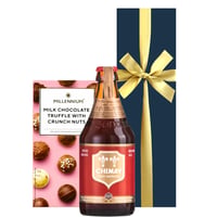 父の日 ビール チョコレート ギフトセット ベルギー クラフトビール「シメイ レッド」330ml チョコレートミニバー ギフト箱 メッセージカード 送料無料
