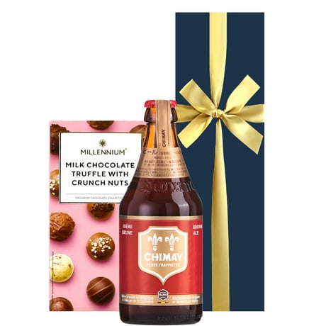 【クール便でお届け】誕生日 ビール チョコレート ギフトセット ベルギー クラフトビール「シメイ レッド」330ml チョコレートミニバー ギフト箱 メッセージカード 送料無料