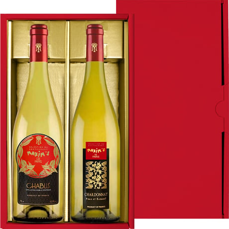 白ワインギフト フランス有名ブランド『マキシム・ド・パリ』「シャブリ」「シャルドネ」白ワイン飲み比べセット