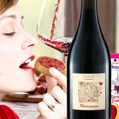 プレゼント 【ワインとスイーツのギフトセット】 フランス ロワール ルネッサンス 赤ワイン 750ml スイーツ ラズベリータルト クッキー 個包装 お返し 女性 送料無料
