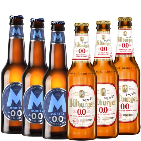 御中元 ノンアルコール ビール ギフト ドイツ スペイン 330ml 6本 セット ビットブルガー ピルスナー ドライヴ 0.0％ モリッツ アルコールゼロ おしゃれ 誕生日 内祝い