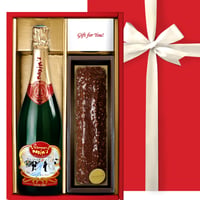 父の日【ワインとスイーツのギフト】シャンパン フランス 辛口 750ml 「マキシム・ド・パリ ブリュット」チョコレートパウンドケーキ LES CACAOS