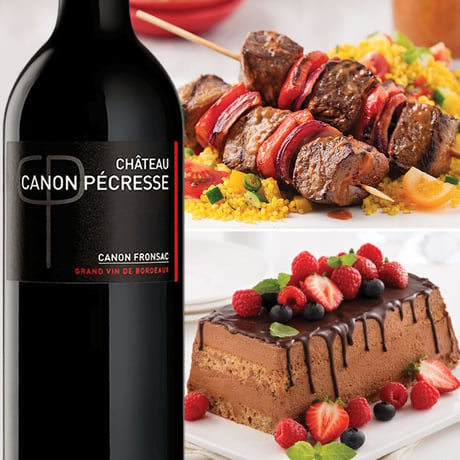 誕生日 御祝 ワインギフト フランス・ボルドー地方の赤ワイン 「シャトー・カノン・ペクレス」750ml ギフト箱 リボン付き メッセージカード 送料無料