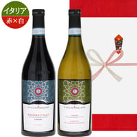 高級 ワインギフト イタリア 紅白 2本 750ml 赤ワイン バルベーラ ダルバ 白ワイン ランゲ ナシェッタ ノヴェッロ DOC ギフト箱付き 包装 メッセージカード 送料無料