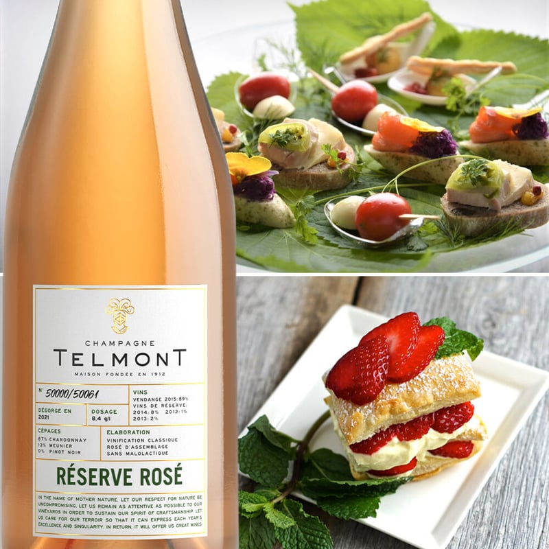 シャンパンとペアグラスのセット】フランス のロゼシャンパーニュ