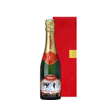 お祝い シャンパン ギフト フランス 375ml ハーフボトル 辛口 マキシム・ド・パリ ブリュット ピノ・ノワール ピノ・ムニエ シャルドネ ギフト箱 リボン付き メッセージカード付き