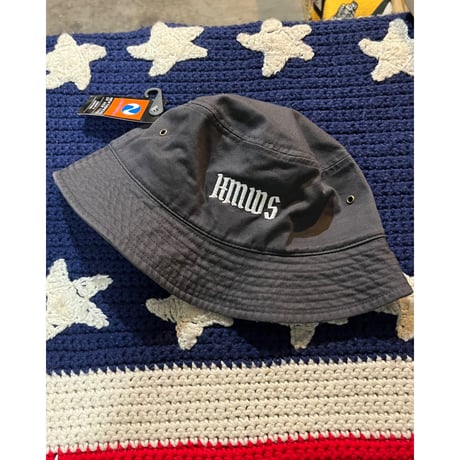 "HMWS" Glow In The Dark Bucket Hat(Charcoal)