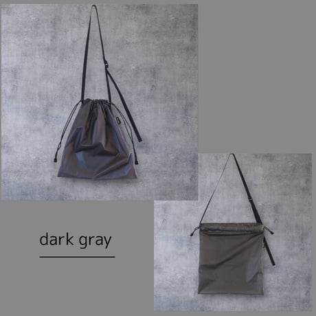 CORKSCREW×HATCHET "CORDURA®rip DRAWSTRING SACOCHE" DarkGray