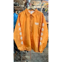 "HAND" Orange Nylon coach jacket