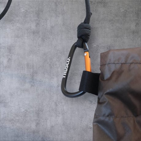 CORKSCREW×HATCHET "CORDURA®rip "mini" DRAWSTRING SACOCHE" Dark gray✕Blue