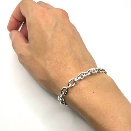 HB-27-S "SLENDER" Silver Chain Bracelet