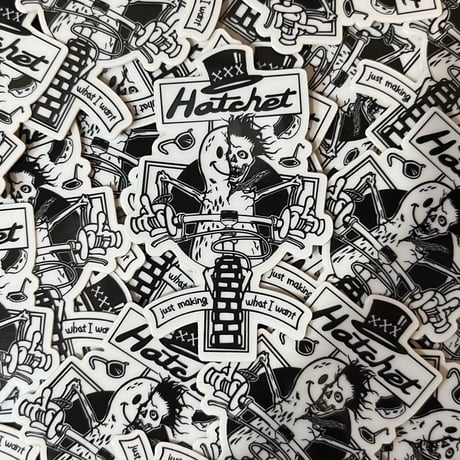 "HATCHET Man"  Glow In The Dark Sticker 2