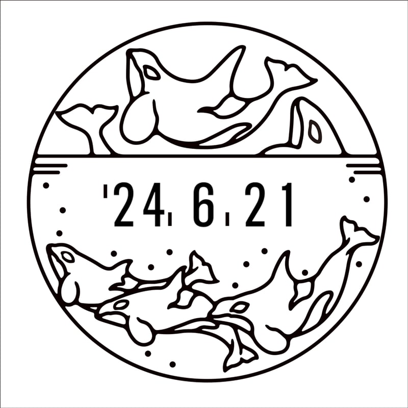 シャチ日付印 ORCA DATE STAMP」 | クジラの雑貨屋さん