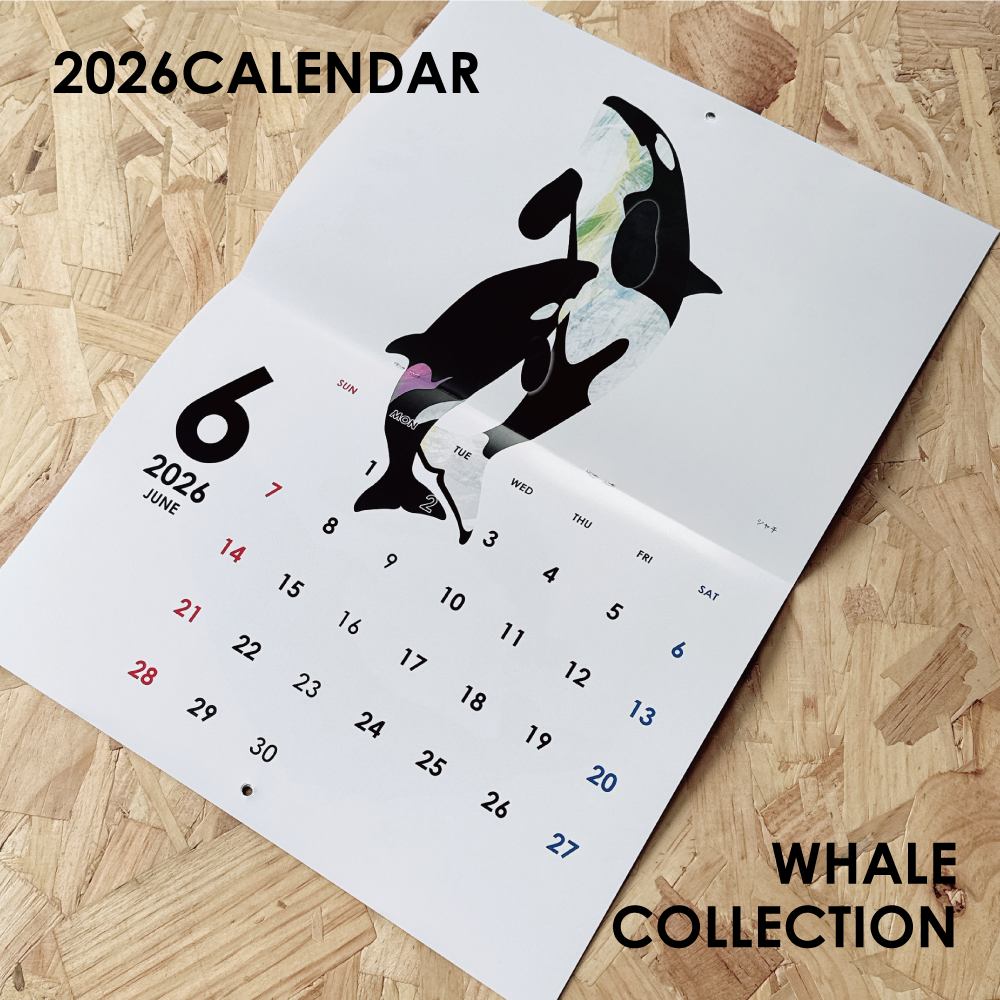 2026年壁掛け・クジラカレンダー WHALE COLLECTION | クジラの雑貨屋さん