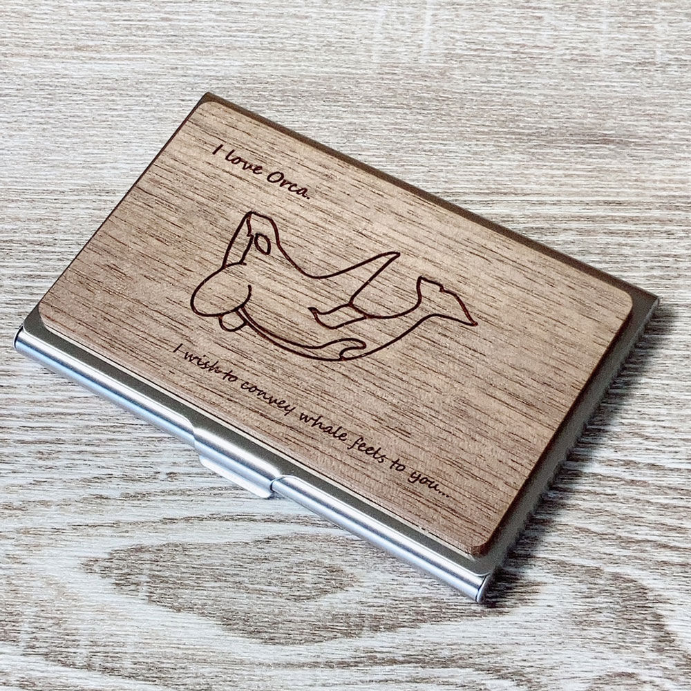 名刺ケース I LOVE ORCA | クジラの雑貨屋さん
