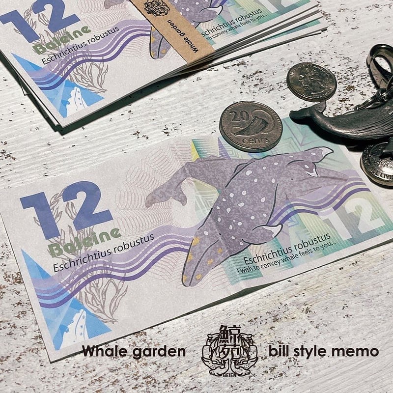 12Baleine紙幣メモ 10枚セット | クジラの雑貨屋さん
