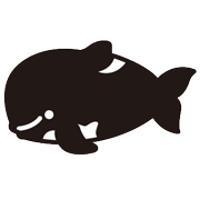 イルクジ・顔かくし素材　ゴンドウクジラ