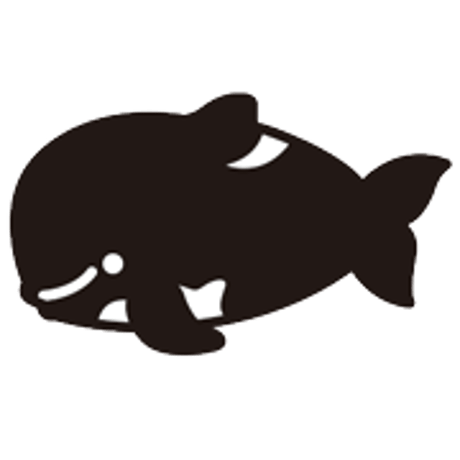 イルクジ・顔かくし素材　ゴンドウクジラ