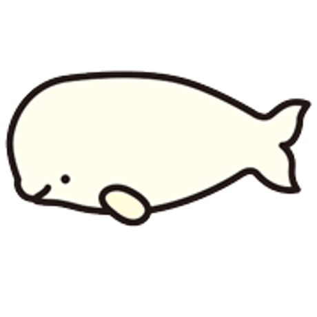 イルクジ・顔かくし素材　ベルーガ